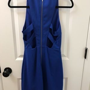 F21 Royal blue dress cut outs on back